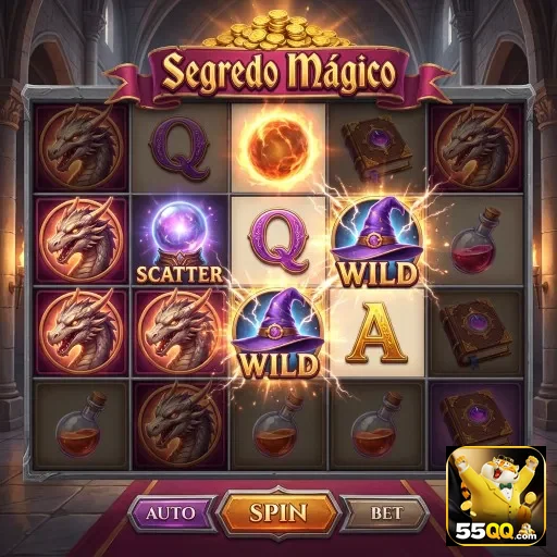 Jogador usando o app móvel da 55qq em um celular